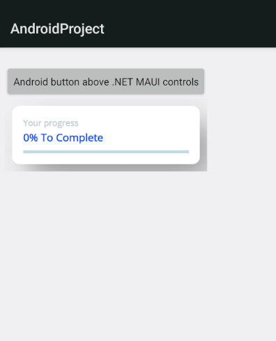 A .NET MAUI component being deployed in a native Android application