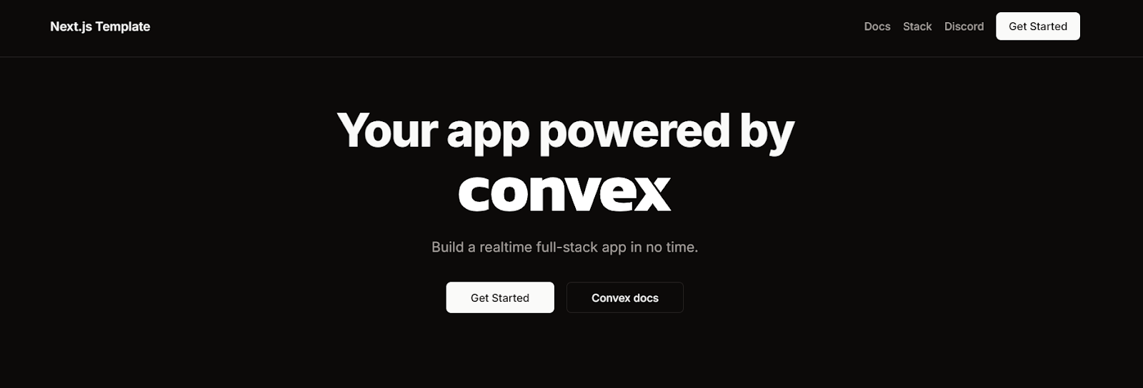 Convex-Next.js template