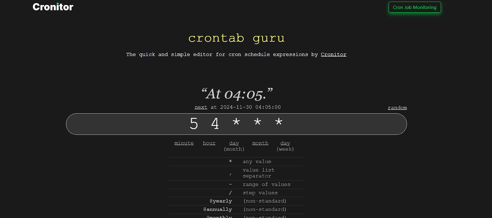 Crontab Guru