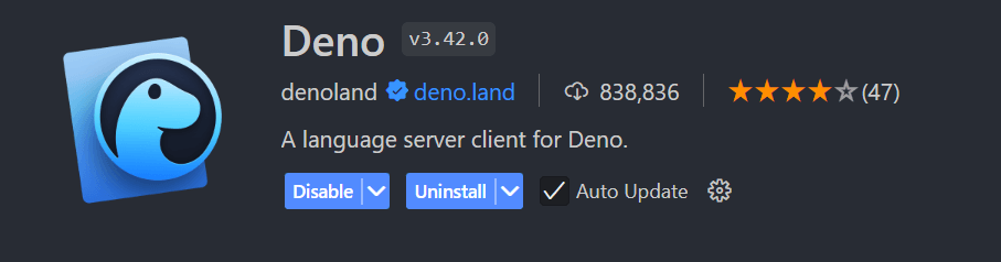 Deno’s official VSCode extension