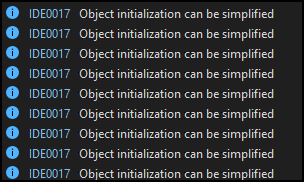 Object initialization can be simplified messages