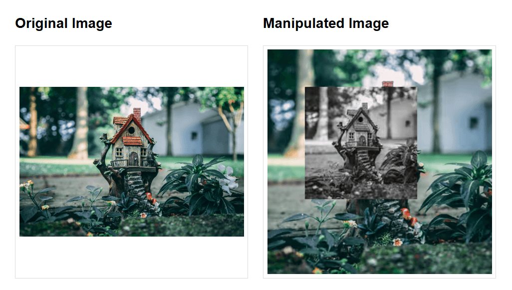 The result of creating a composite image