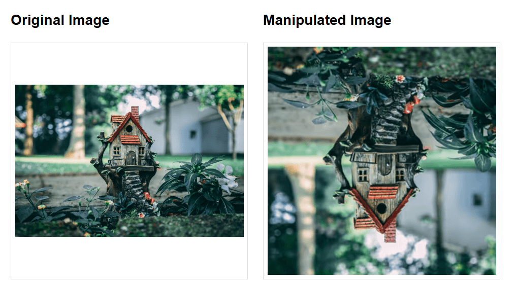 The result of flipping the image