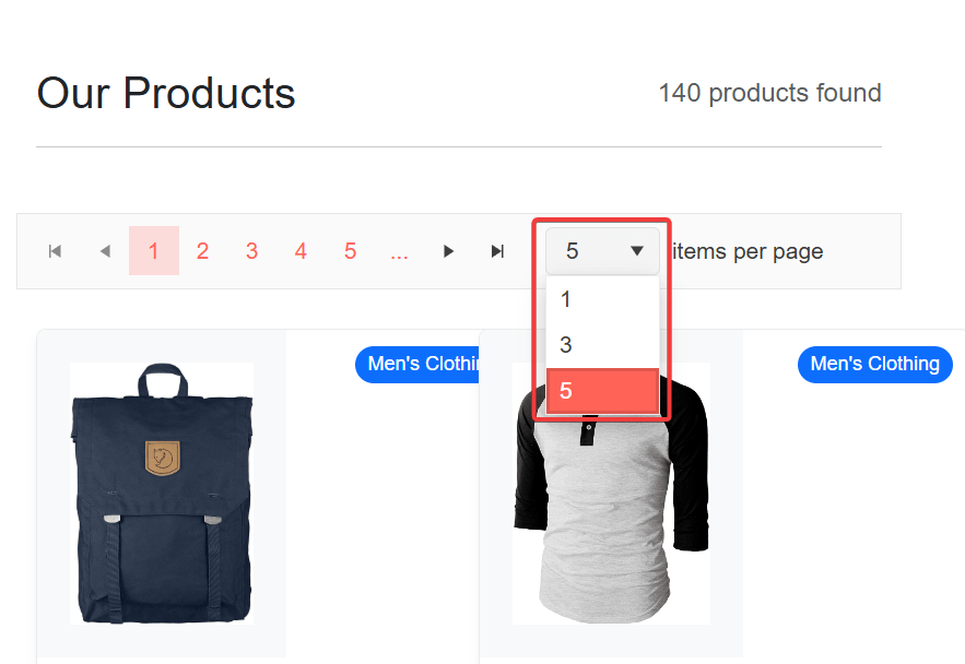 Setting the PageSizes property to display a dropdown list with specific page size options, enabling quick navigation