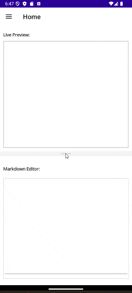 The GridSplitter control in the application allows resizing the row heights of a Grid