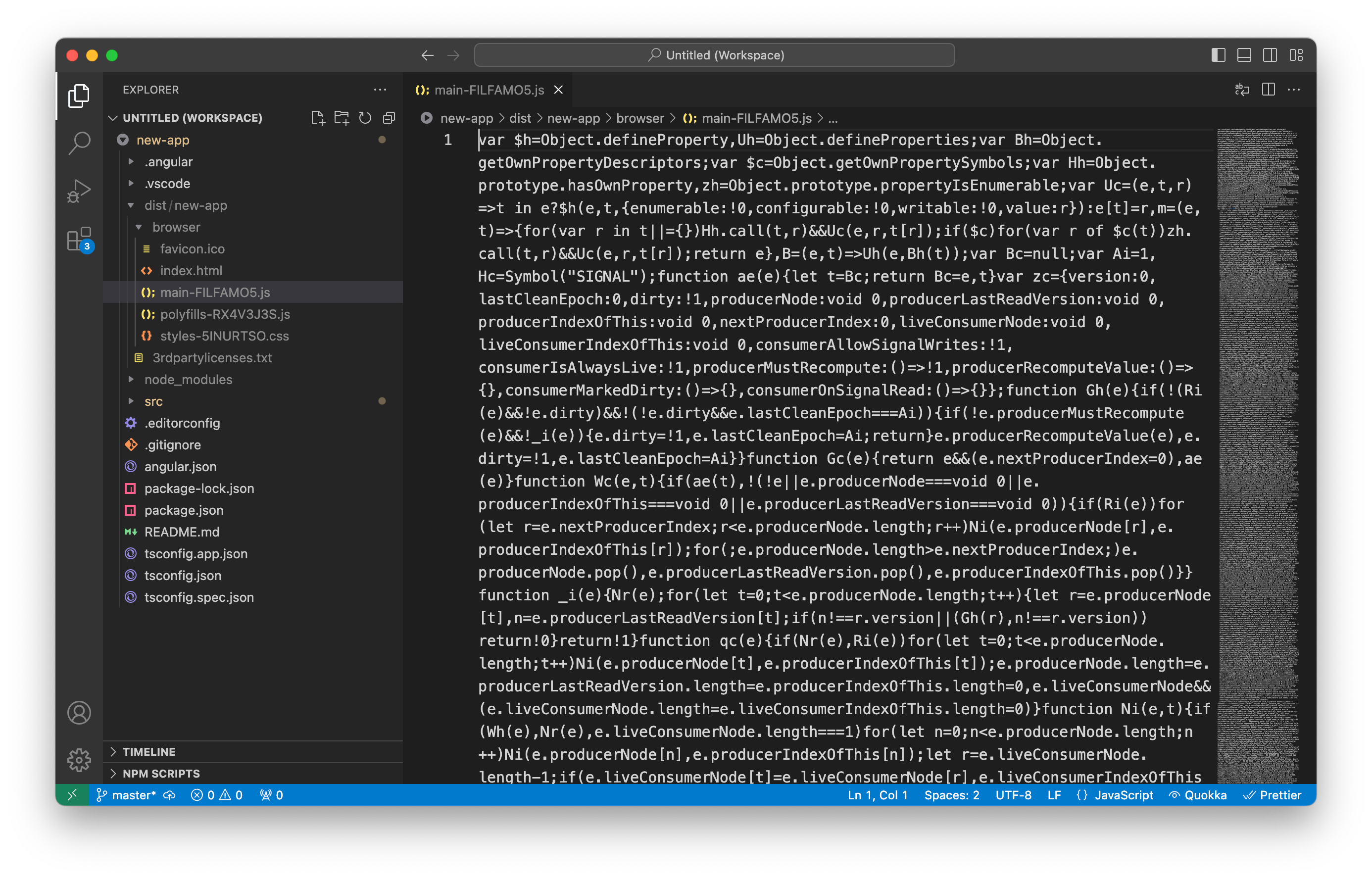 Angular Build Output
