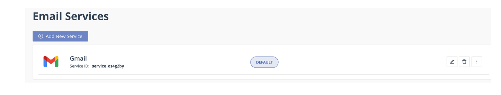 Created email service