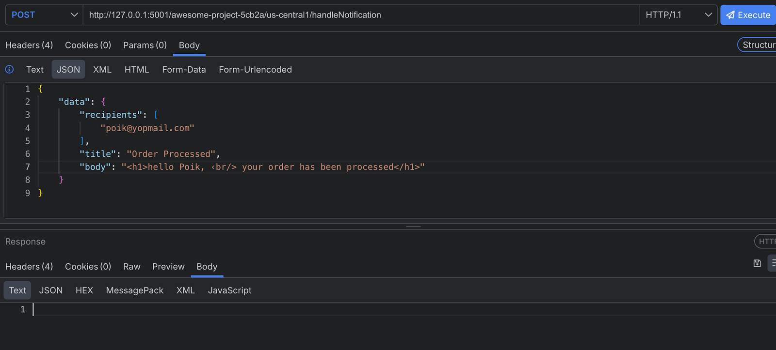 Enqueuing tasks from Fiddler