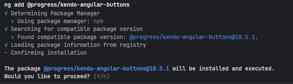 ng add kendo angular buttons