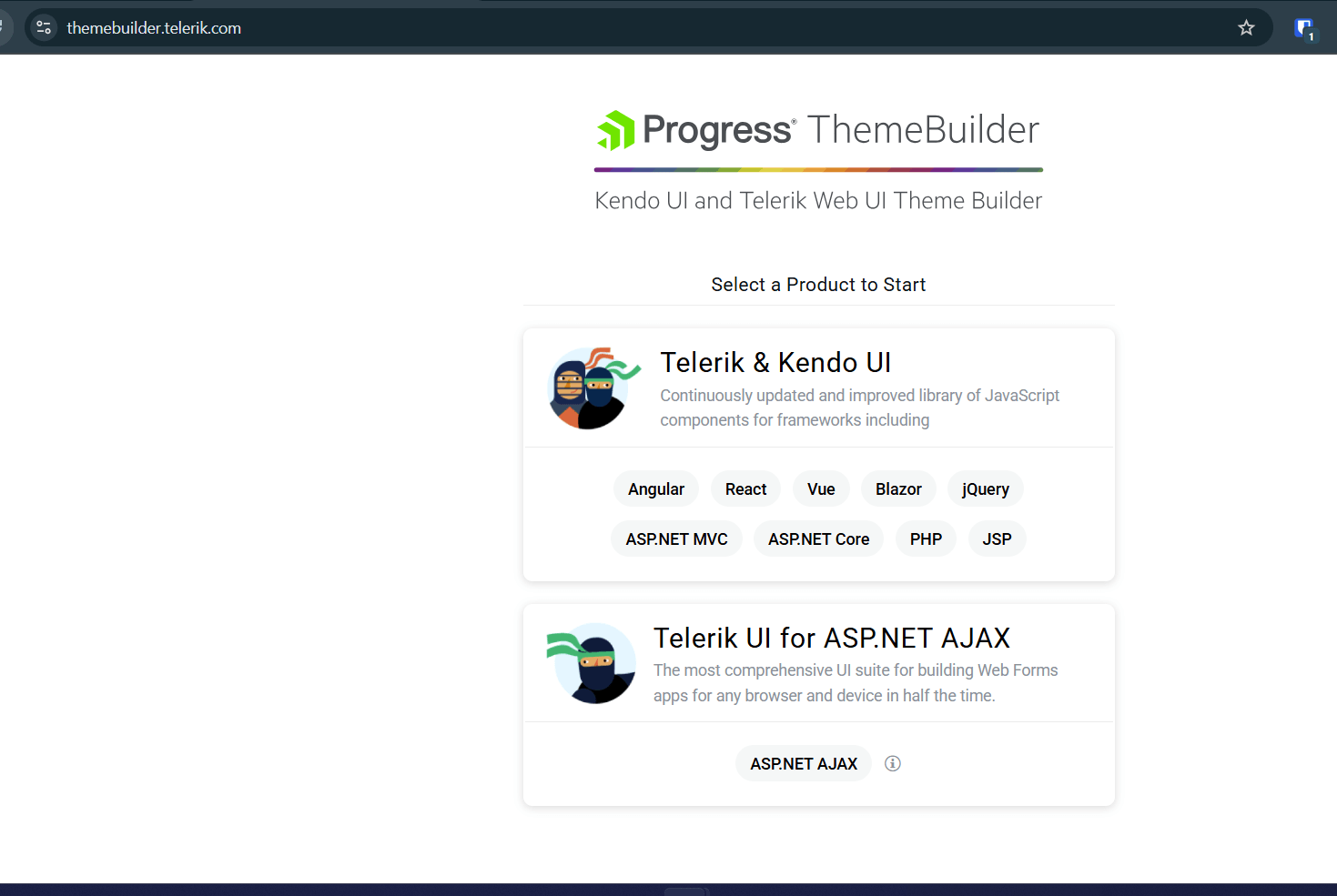 Progress ThemeBuilder