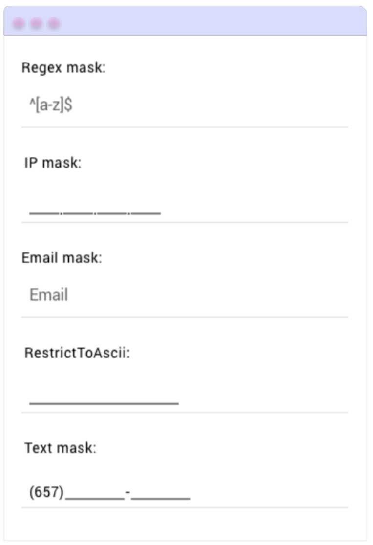 Masked Entry Sample