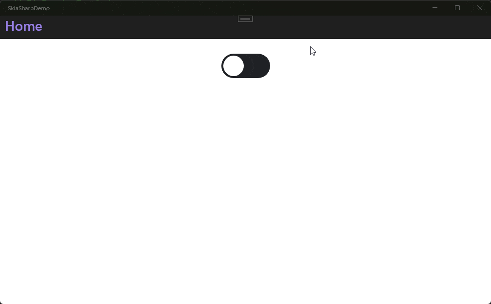 A custom SkiaSharp control reacting to user interaction