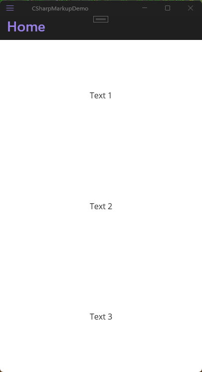 A simple application created using C# Markup