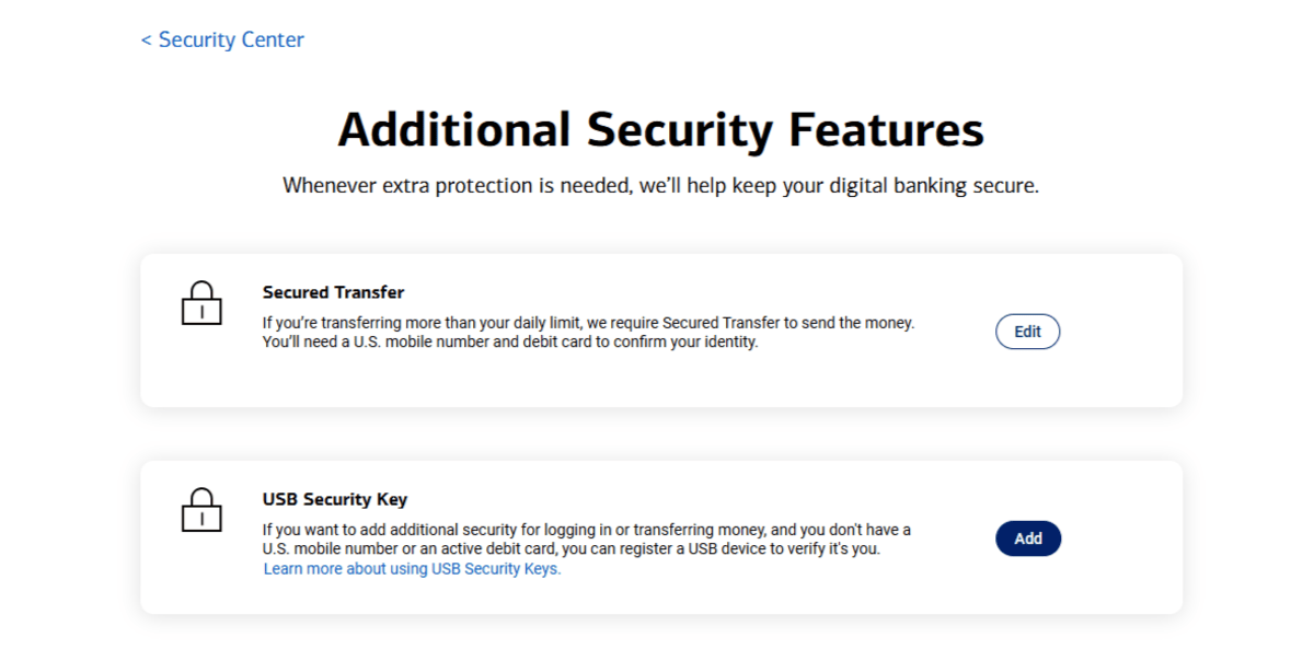 In PayPal’s Security Center, users are able to configure Additional Security Features. One of them is a USB Security Key. This way, they can register a physical USB device to verify their identity..