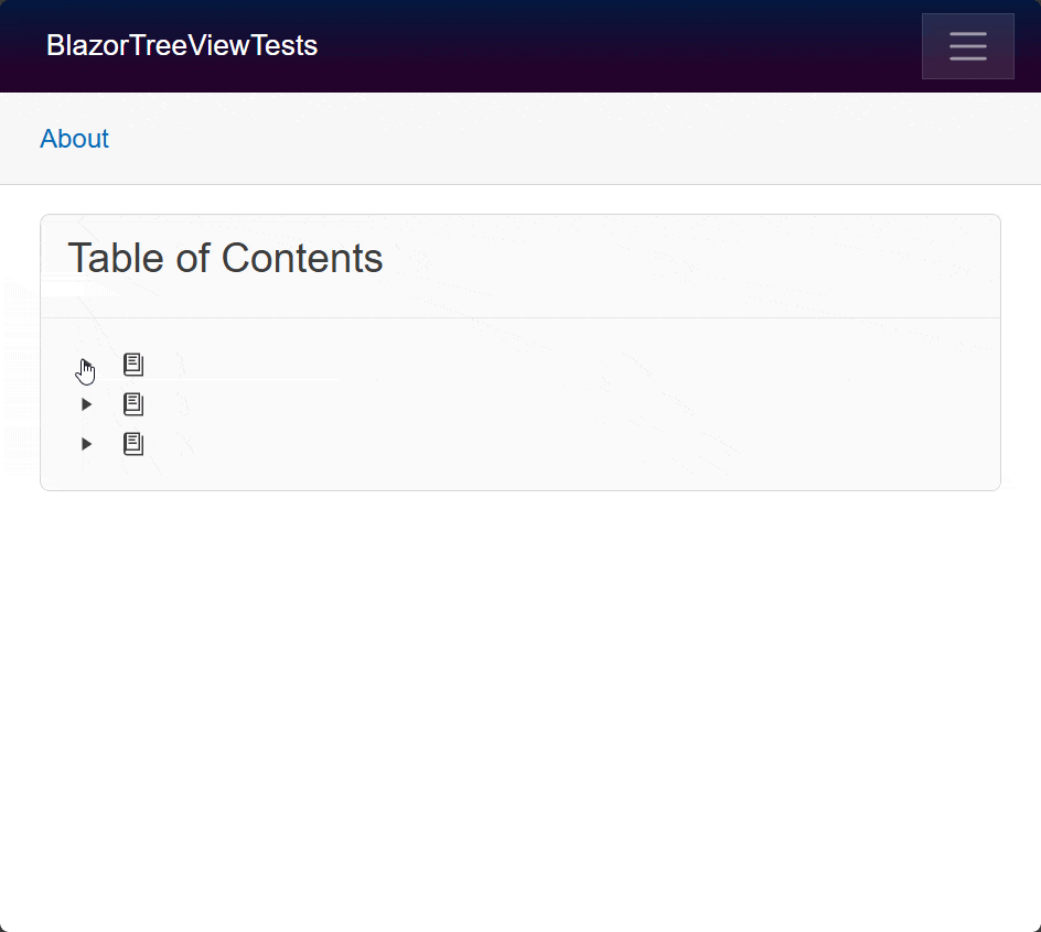 Displaying the Telerik TreeView component with only the Data property bound