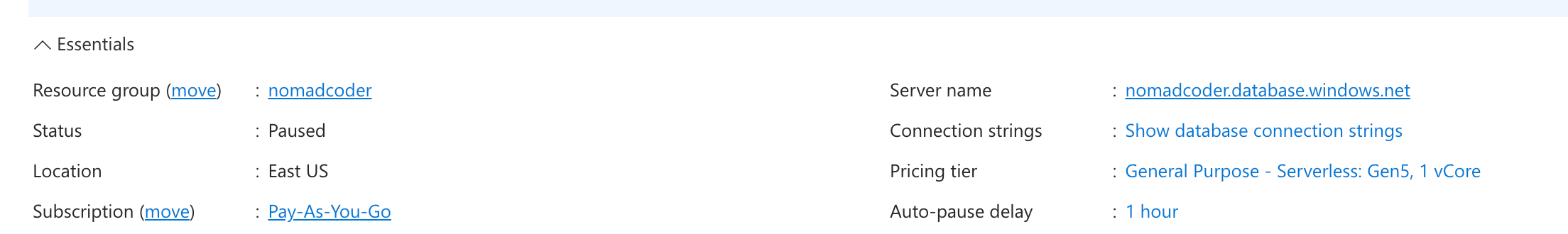connection string