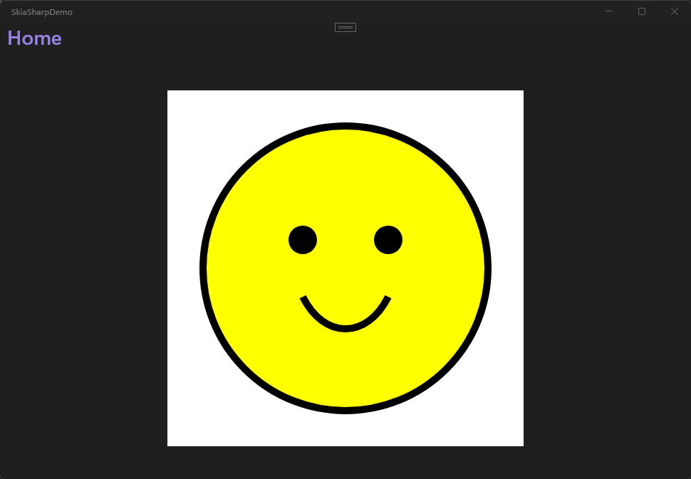 Using SkiaSharp to draw a smiley face