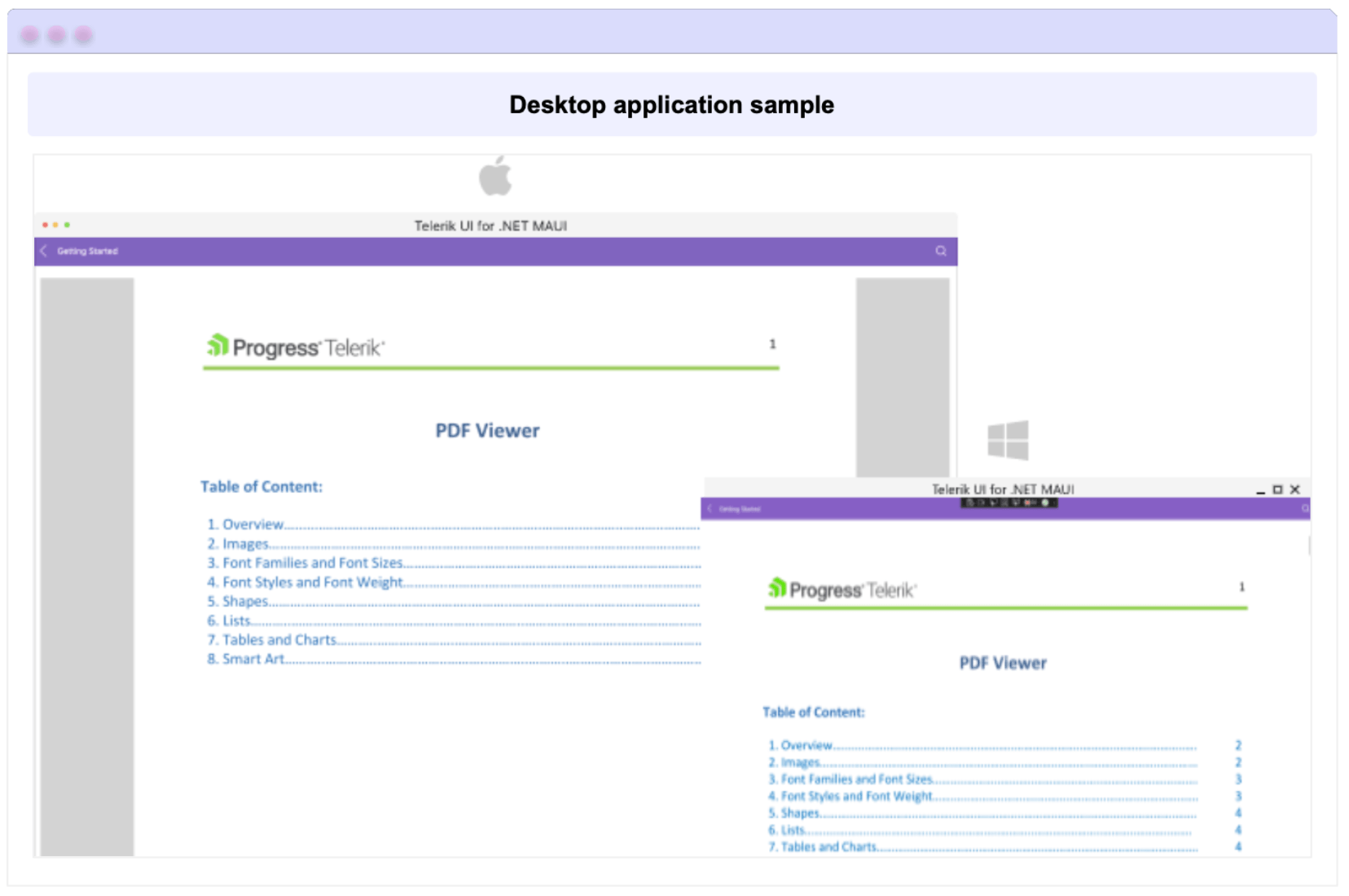 Desktop application sample