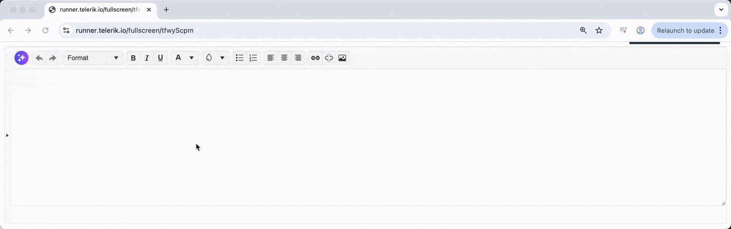jquery editor with AI panel