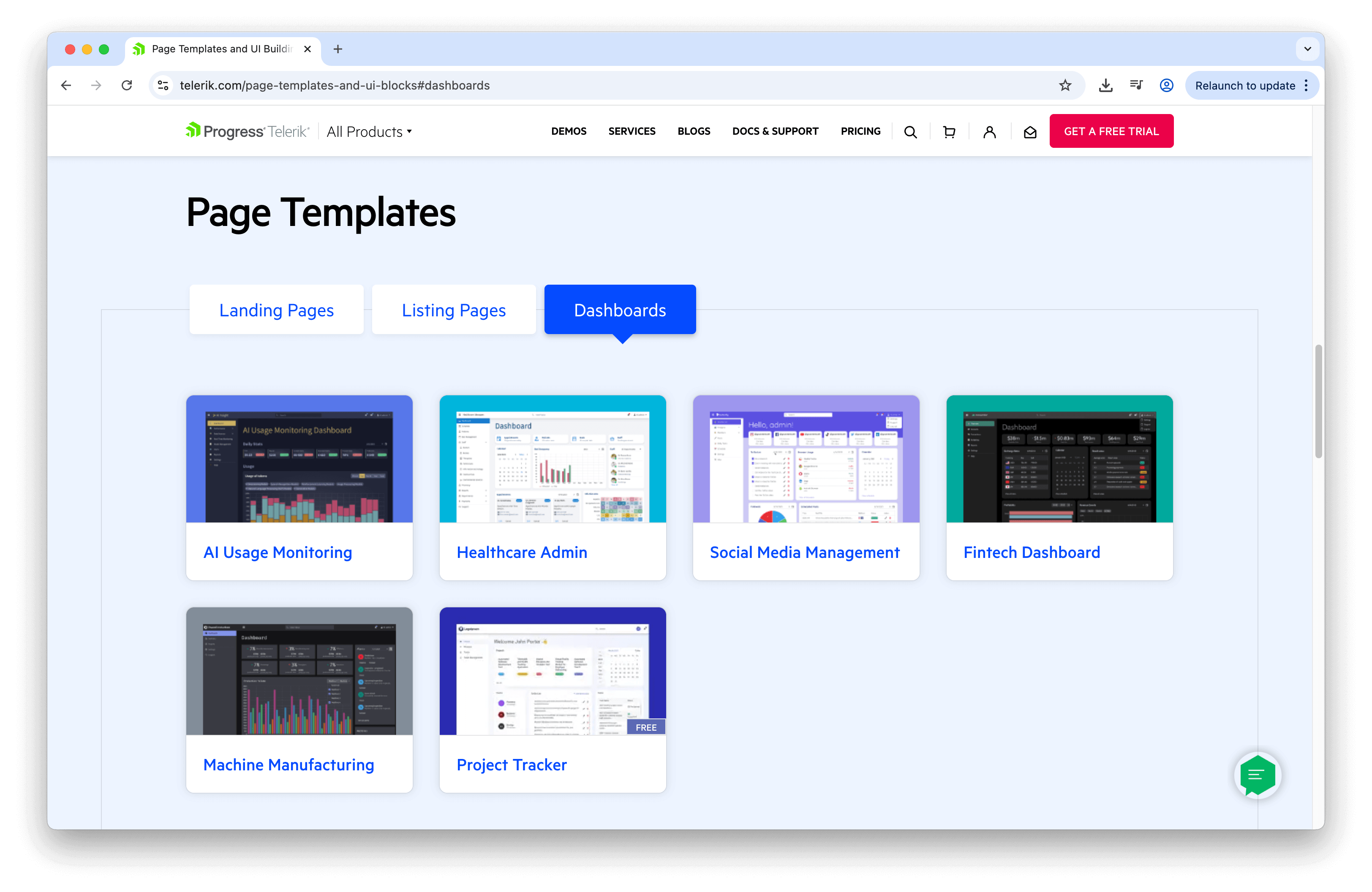 Page templates