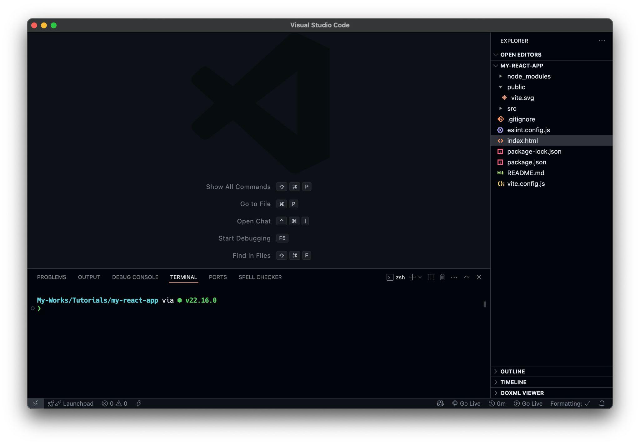 VS Code with the project file