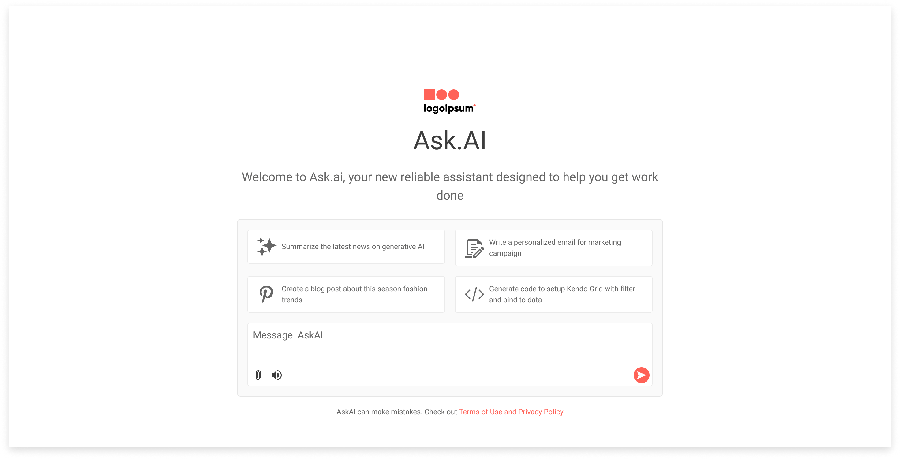 Welcome AI - Ask.AI