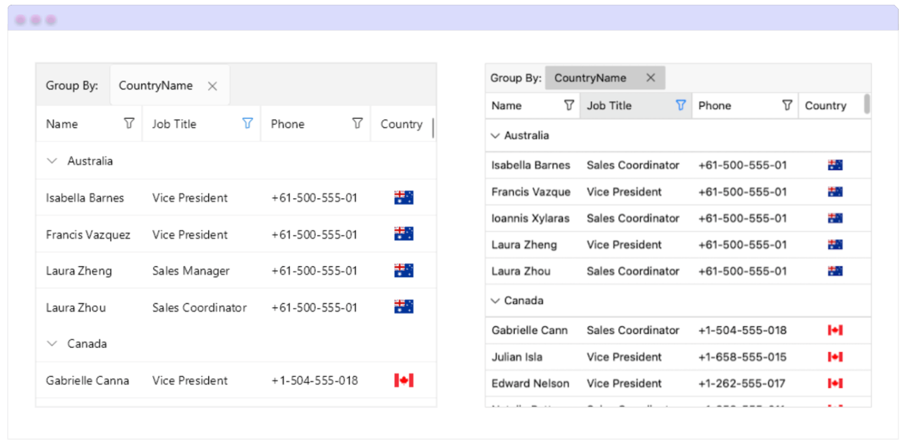 .NET MAUI Grid table