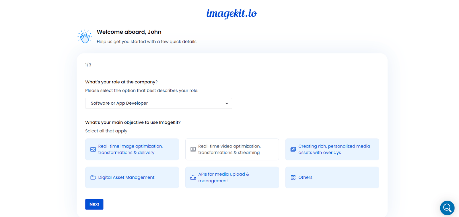 ImageKit onboarding