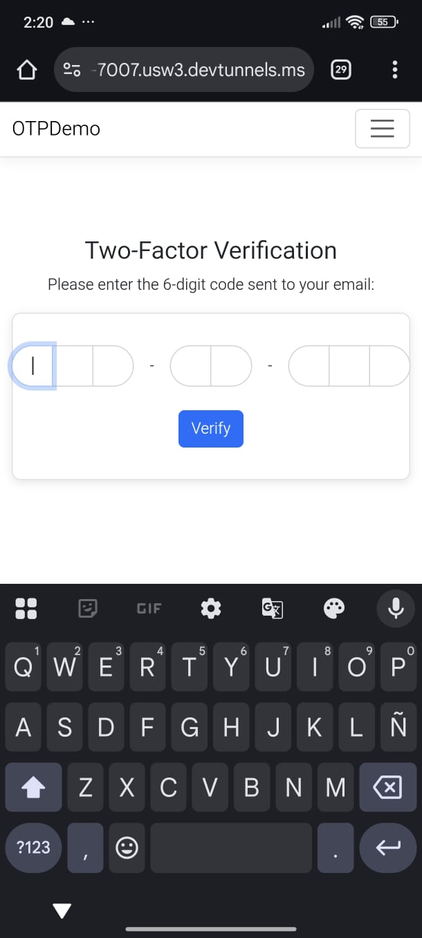 The default virtual text keyboard shown on mobile devices