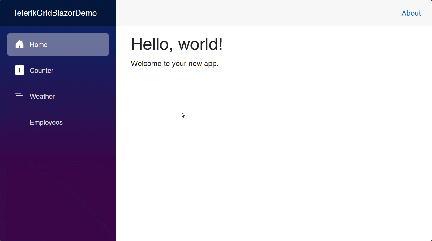 A grid with virtualization enabled, allowing rapid and seamless page rendering