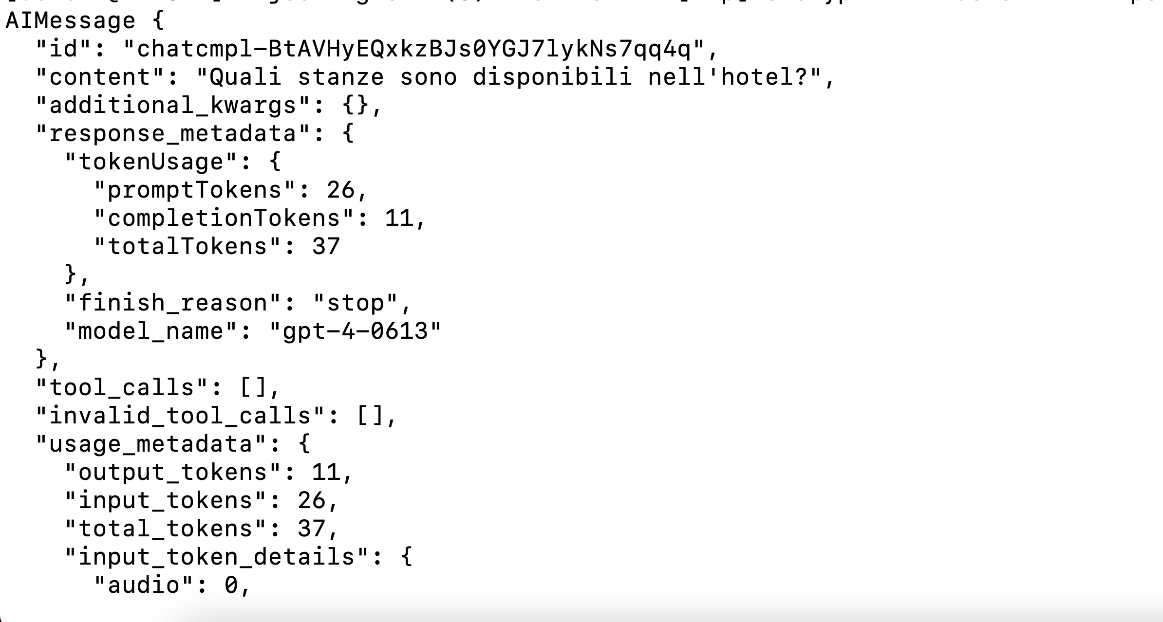 AIMessage code