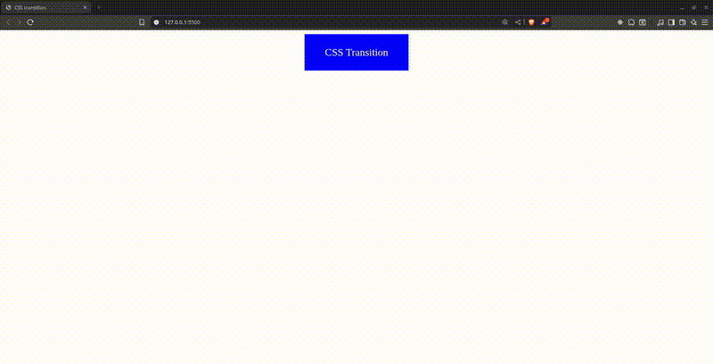 Box smoothly transitions from blue to red on hover