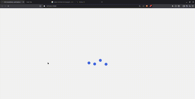 Staggered ball animations using delay
