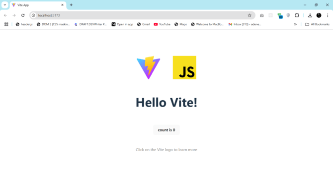 Scaffolding a JavaScript Vanilla project in Window