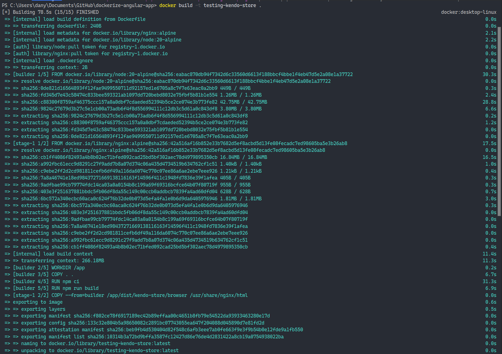 docker build -t testing-kendo-store