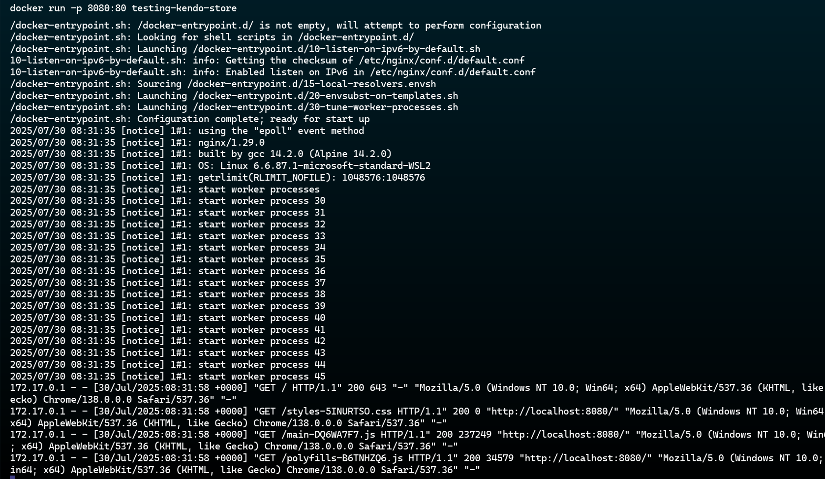 docker run -p 8080:80 testing-kendo-store