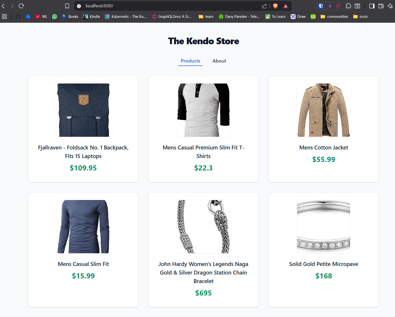 Kendo Store is live and containerized