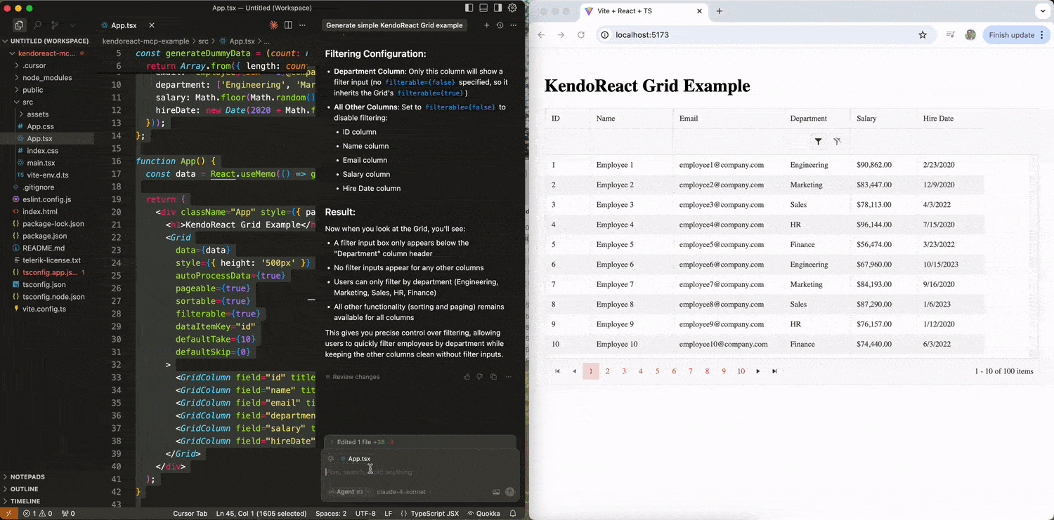 Grid with Editable Name Column
