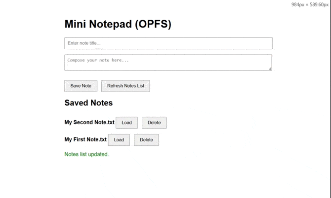 Reading a saved note file from OPFS