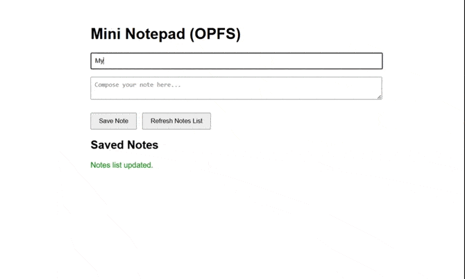 Saving note files in OPFS and listing them