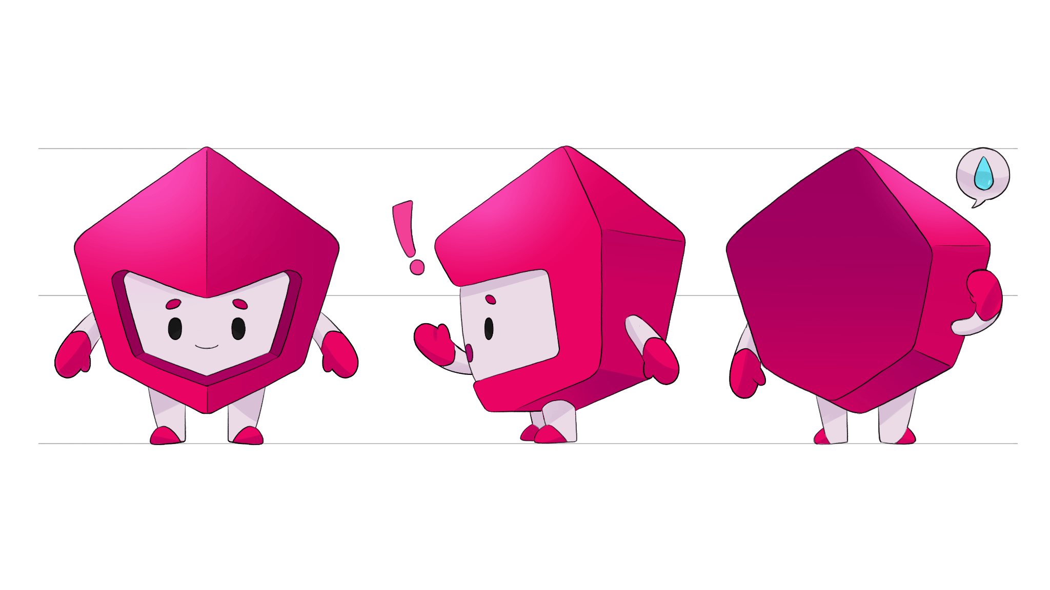 Angular's mascot Angie is a cartoon-style character wearing the shield shaped Angular logo like armor