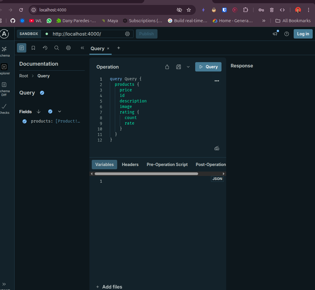 Angular app - Query - operation
