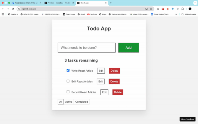 Demo of a Todo App Todo App Demo