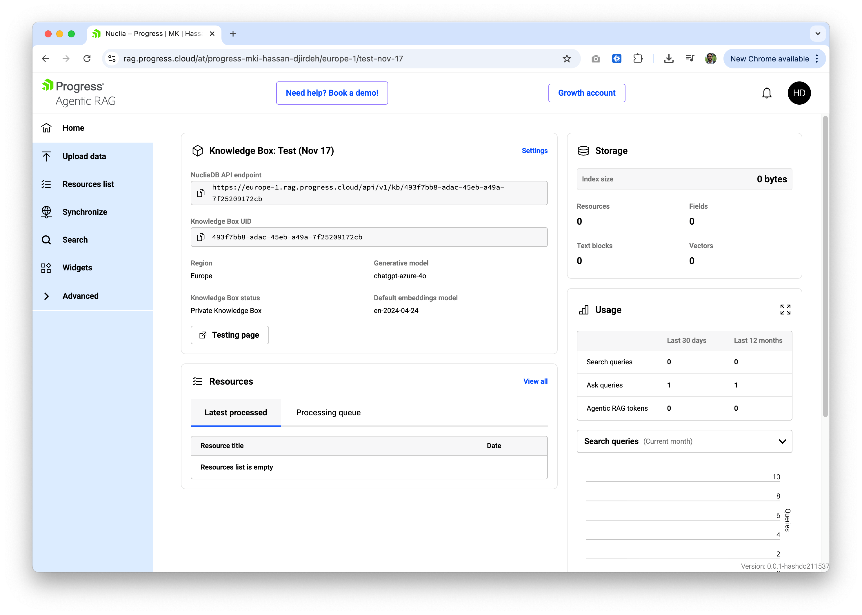 Progress Agentic RAG Knowledge Box