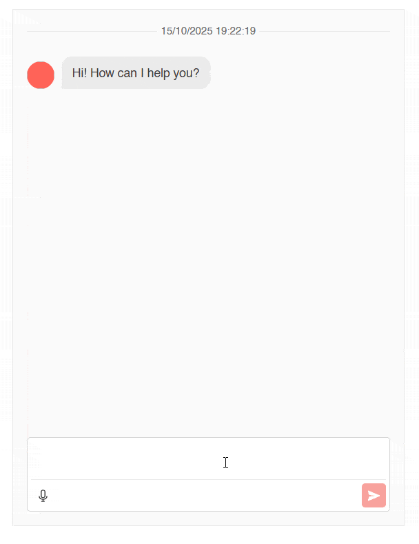 Telerik Chat component for Blazor displayed in its simplest form