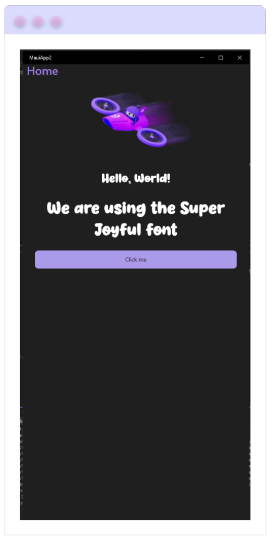 Font Demo in .NET MAUI