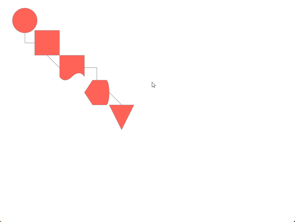 Blazor Diagram component displaying predefined connections