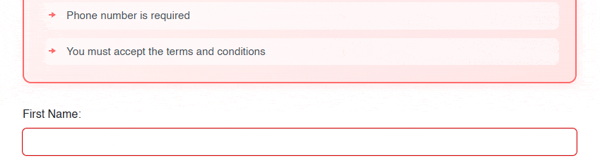 Displaying a custom error message as a tooltip using the TelerikValidationTooltip component