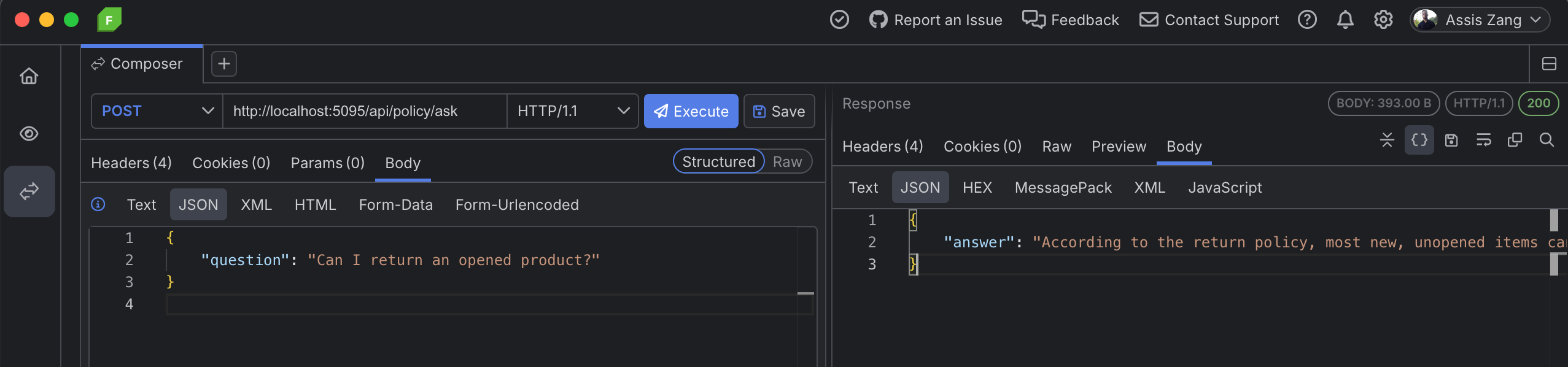 policy response Policy response