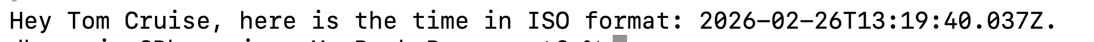 Hey Tom Cruise, here is the time in ISO format: ..